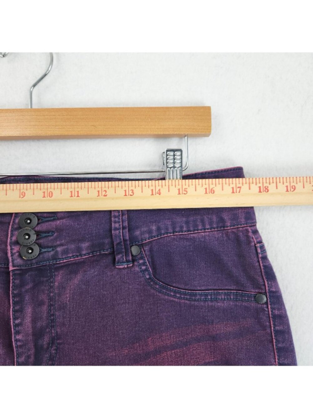 Torrid Jeans Womens 16 Purple Pink Mid Rise Skinny Stretch Casual Denim - Picture 4 of 12